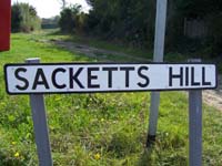 Sackett's Hill sign